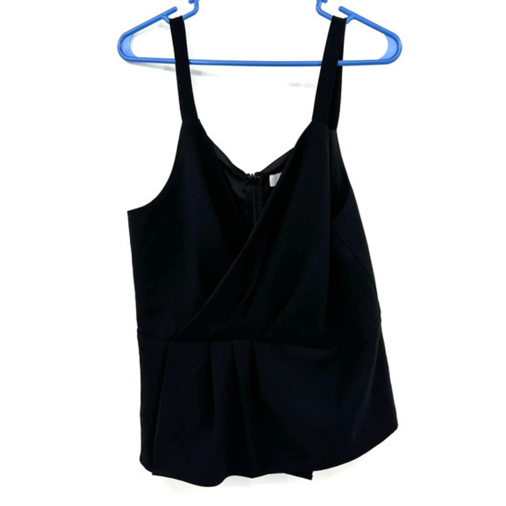 DO+BE size Large black tank‎ top zip up back